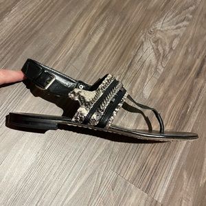 Dolce Vita Black Sandals with Snake and Chains